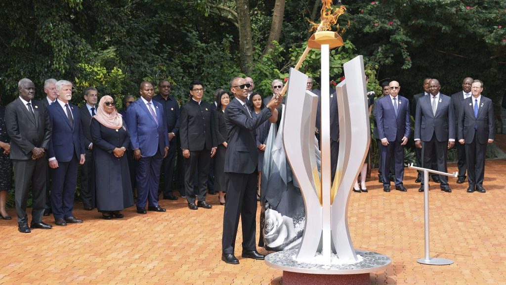 Paul Kagame at anniversary of Rwadan genocide ceremony