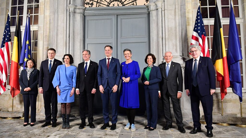 Thierry Breton, Josep Borrell Fontelles, Gina Raimondo, Margrethe Vestager, Alexander De Croo, Antony Blinken, Hadja Lahbib, Valdis Dombrovskis, Katherine Taion