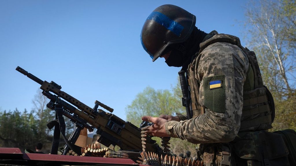 A member of the Siberian Battalion practices during military exercises, Ukraine, Apr. 10, 2024.