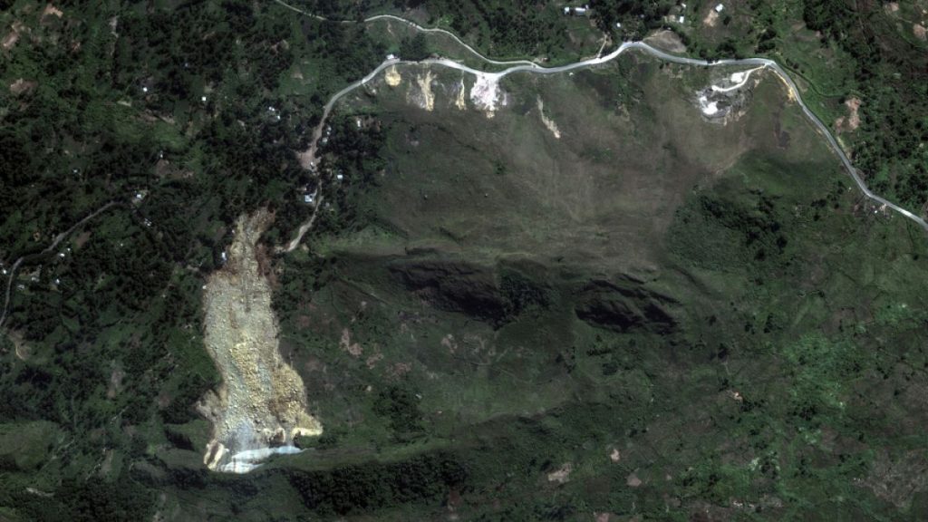 The aftermath of a deadly landslide in Papua New Guinea.