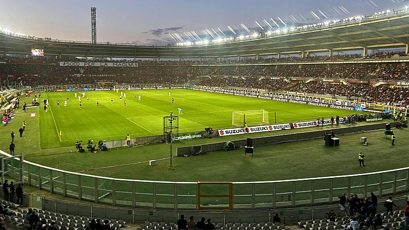 Le changement d'horaire nous a permis d'assister à un match Turin - Roma.
