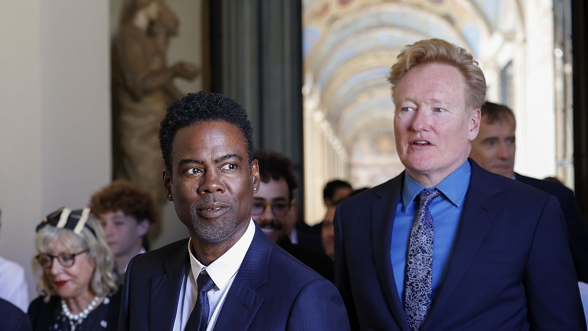 Chris Rock, left, and Conan O