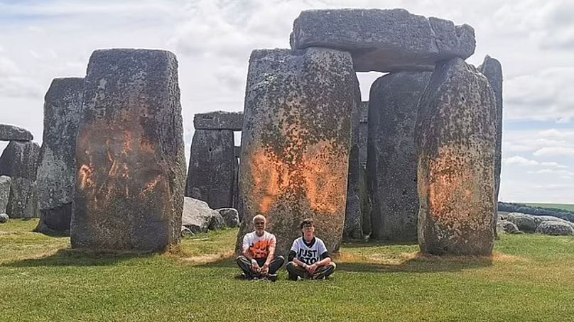 Militants de Just Stop Oil à Stonehenge - mercredi 19 juin 2024