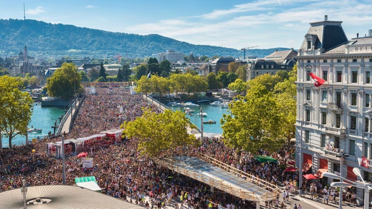 The Street Parade is a free techno music festival in Zurich, Switzerland.