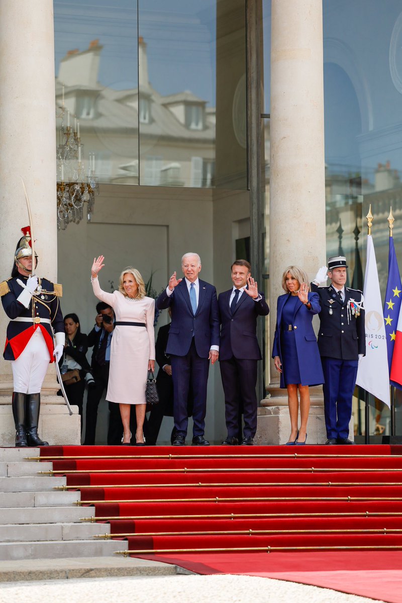 Dear Jill, dear Joe, once again, thank you for honoring Paris, Normandy, and France with the commemorations and this state visit. Long live the friendship between the United States of America and France!