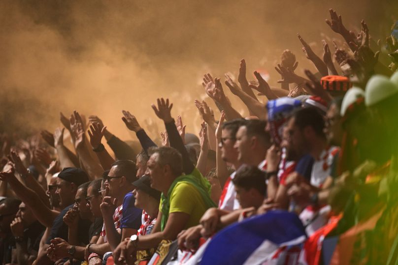 Supporters croates lors du match contre l'Albanie le mercredi 19 juin 2024