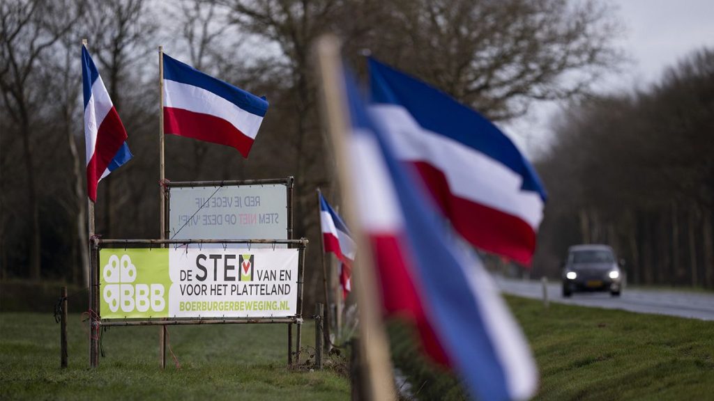 An election billboard for the agrarian political BBB Party, BoerBurgerBeweging, or Farmer–Citizen Movement, in Ooststellingwerf, 5 March 2023