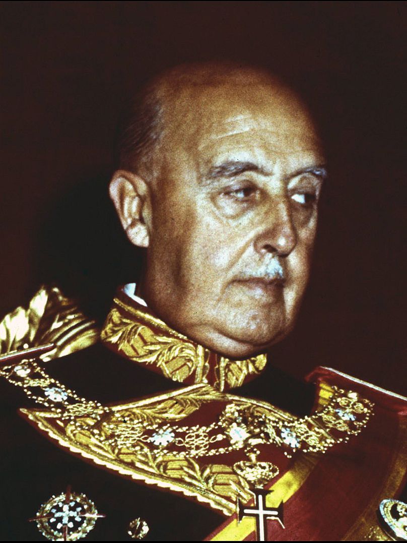 Photo d'archives non datée de l'ancien dictateur espagnol Francisco Franco.