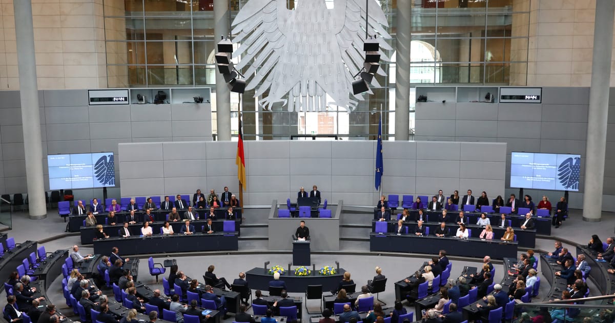 Les partis allemands favorables à la Russie sautent le discours de Zelensky