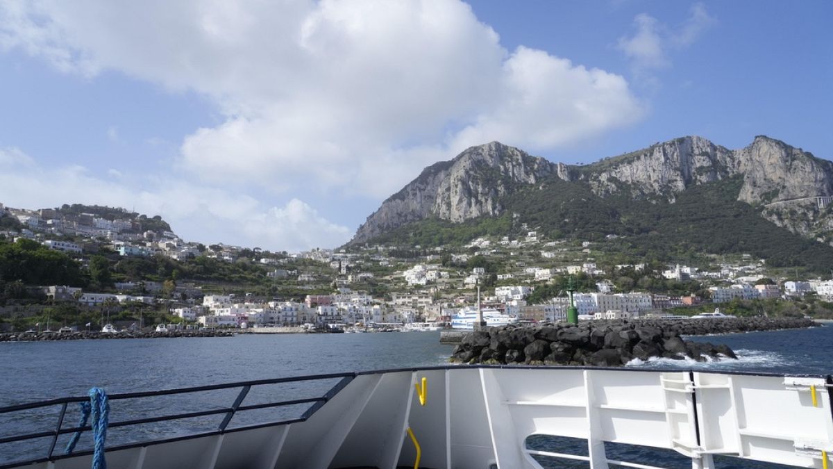 A general view of Capri harbour, Wednesday, April 17, 2024.