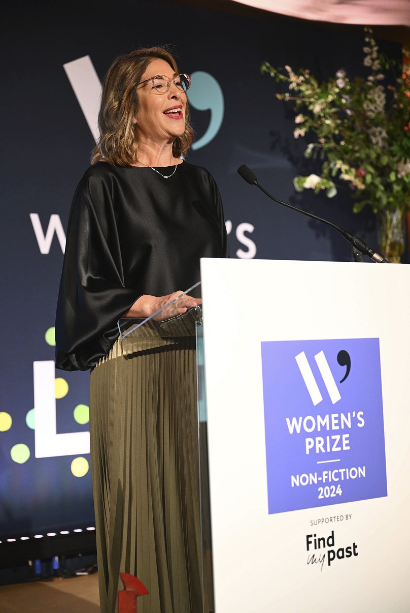 Naomi Klein annoncée comme lauréate du Prix des femmes de non-fiction 2024, qui aura lieu au Bedford Square Gardens, à Londres, le 13 juin 2024.