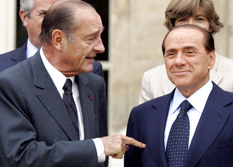 Jacques Chirac et Silvio Berlusconi en 2005.