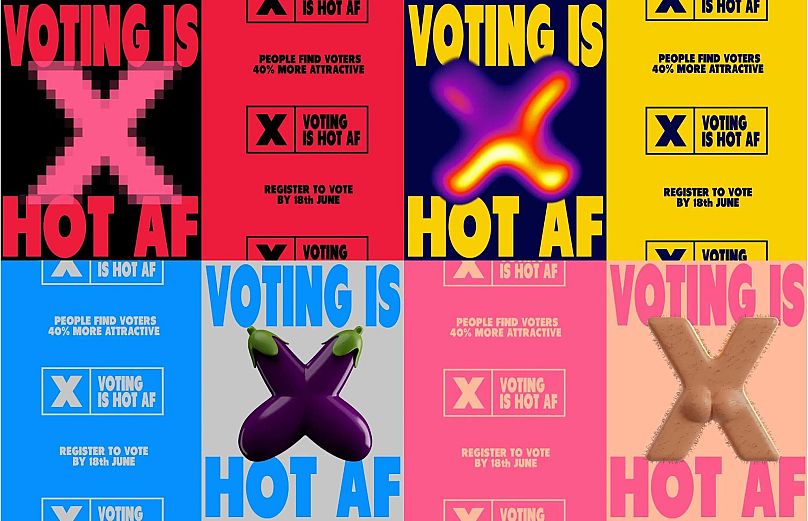 Conceptions dans le cadre de la campagne « Voting is Hot AF » 