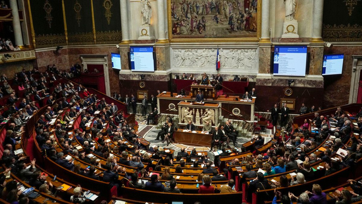 Lawmakers gather at the National Assembly in Paris.