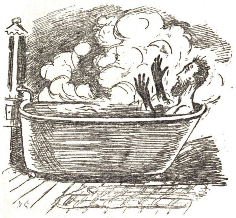 Illustration originale de Charles Pooter tirée de « Journal d'un inconnu », 1892