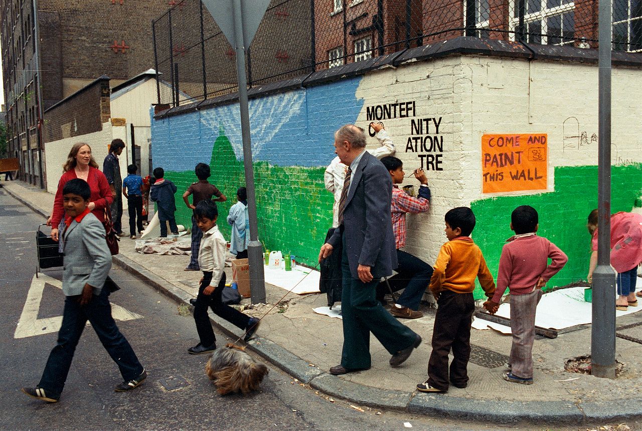 Tom Learmonth, peinture murale du centre Montefiore, années 1970