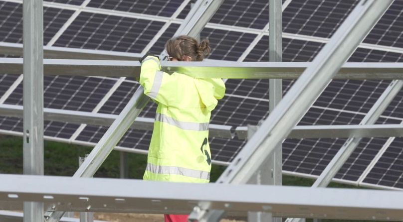 Installation photovoltaïque à l'extérieur de Prague, République tchèque