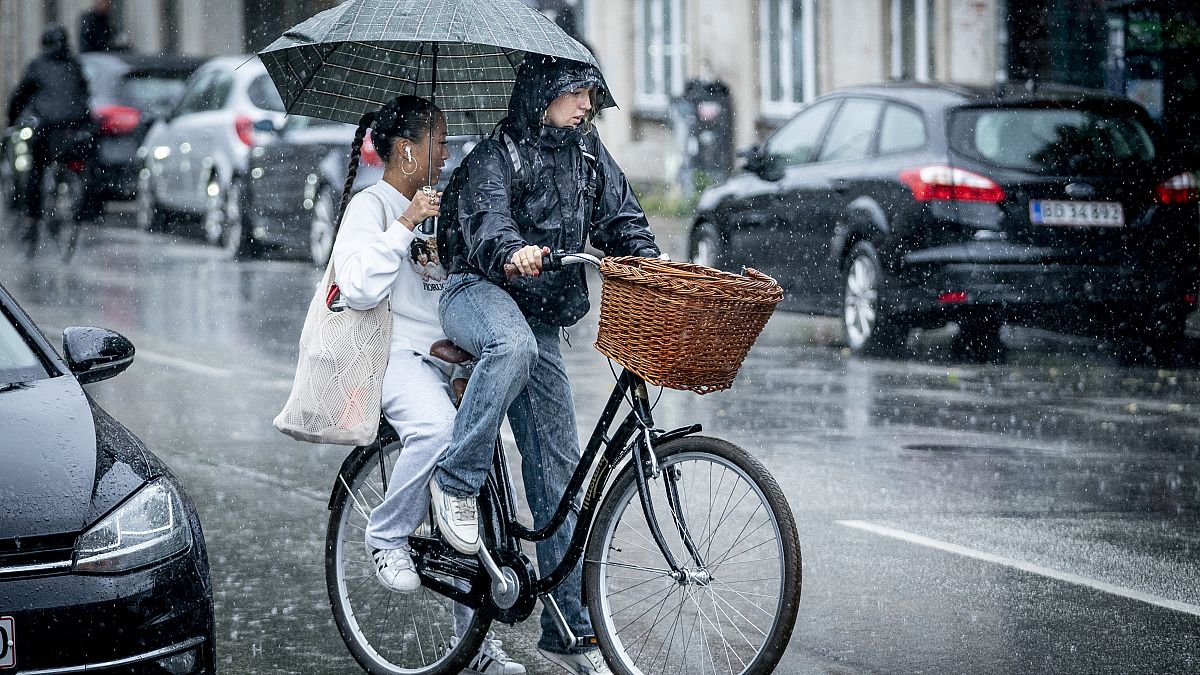 Denmark is experiencing record amounts of rainfall.