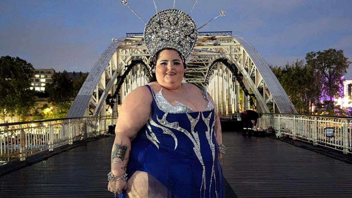 DJ Barbara Butch poses for a photo before the opening ceremony of the 2024 Summer Olympics in Paris, France, Friday, July 26, 2024