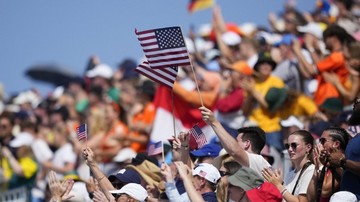 Fans of the United States Team watch the men