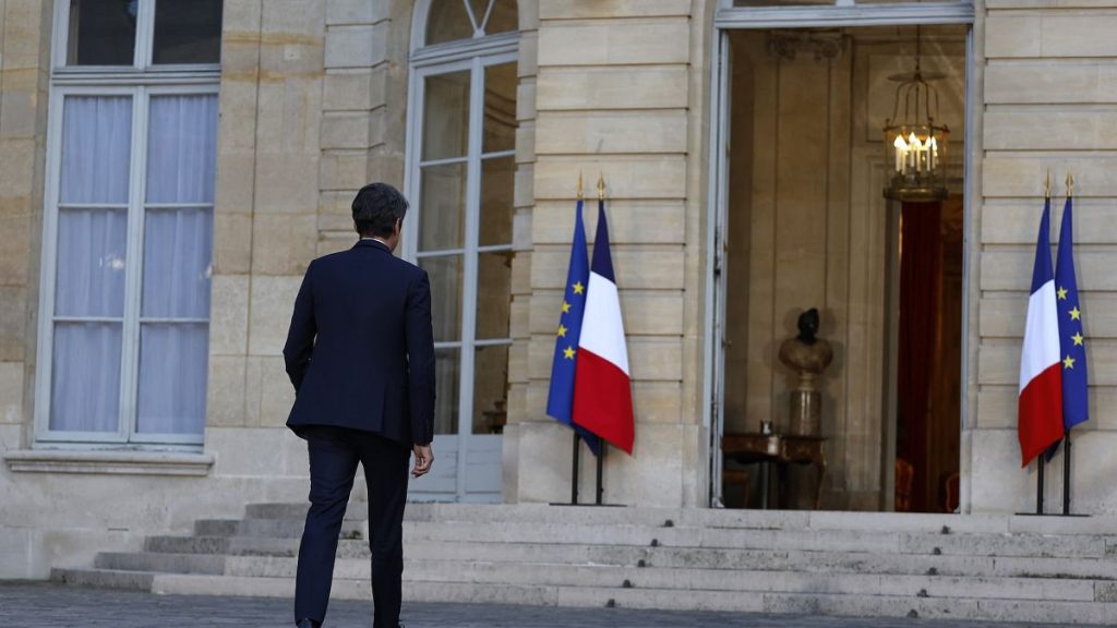 PM Gabriel Attal walks back into his residence on Sunday, 7 July after delivering his resignation speech. He is to stay on for the present.