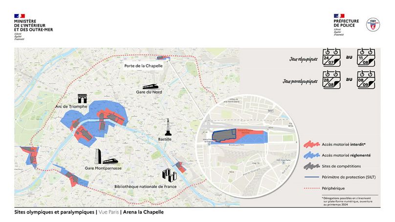 Voici les zones interdites pendant les Jeux olympiques d'été de Paris