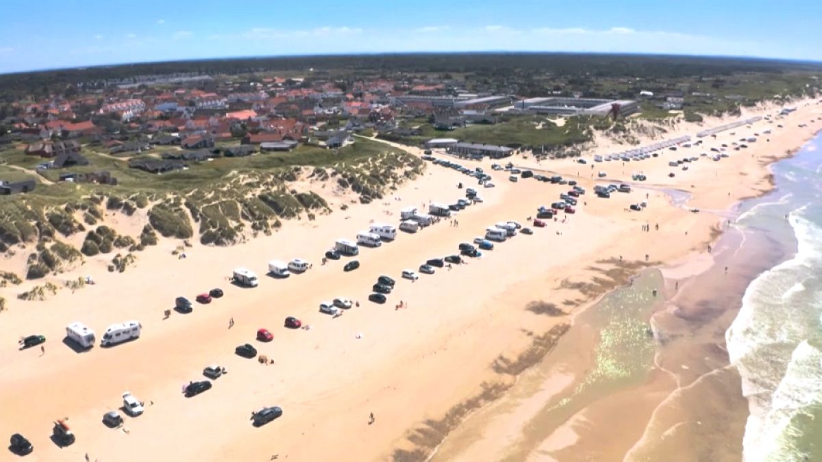 Cars and RVs on Blokhus Beach