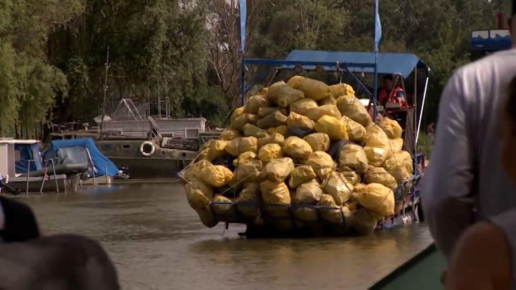 Roughly seven tonnes of rubbish was collected from Hungary