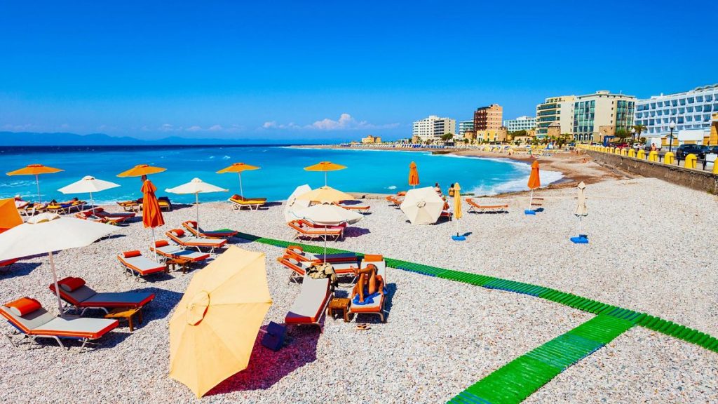 Deckchairs are no longer allowed to be closer than four metres from the sea on Greek beaches.