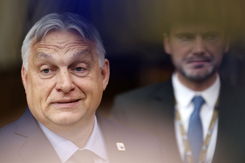 Le Premier ministre hongrois Viktor Orbán arrive au sommet de l'UE à Bruxelles, le 27 juin 2024
