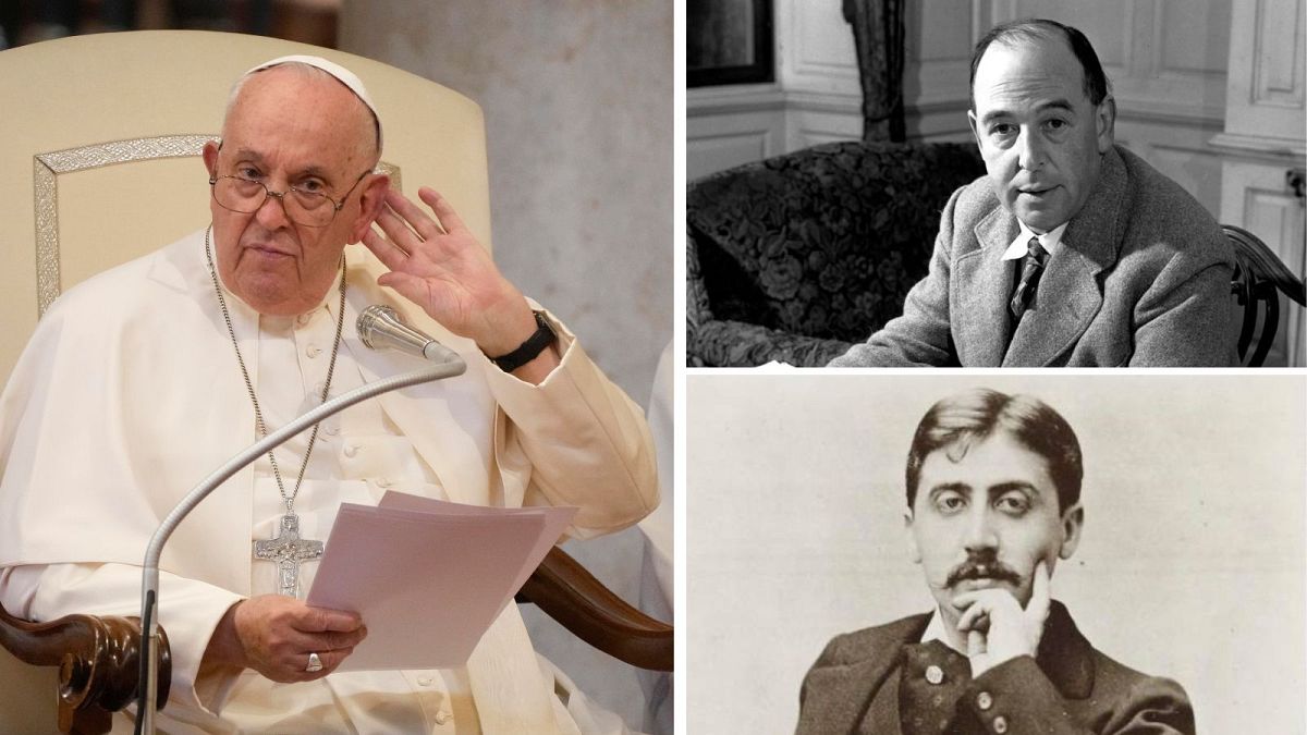 Pope Francis says novels and poetry are essential for future priests - citing CS Lewis and Marcel Proust