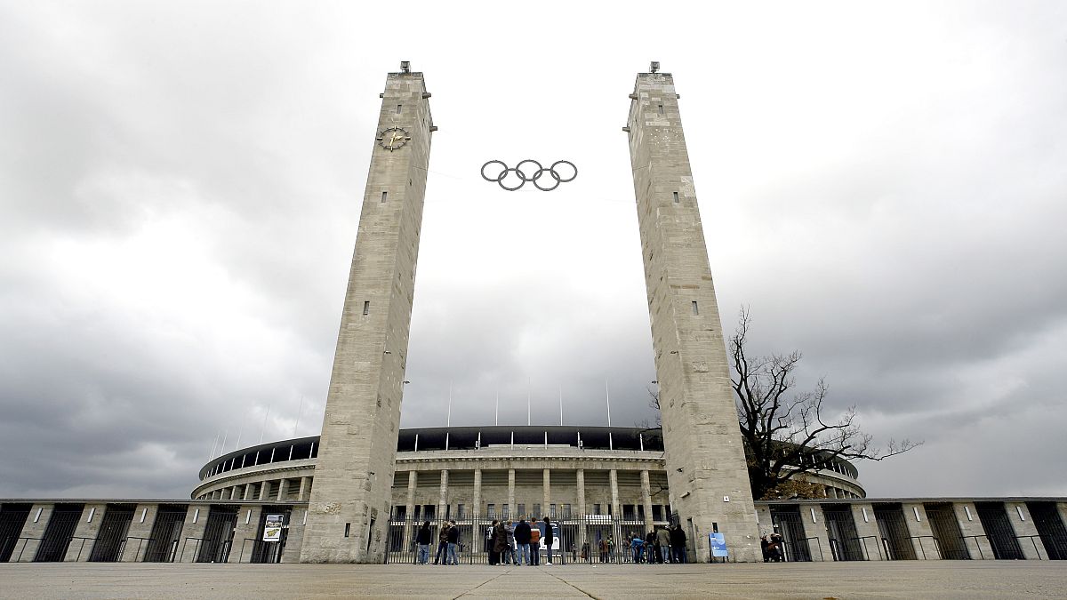 The Aug. 23, 2009 file photo shows the Olympic stadium pictured in Berlin. Scars of World War II and relics from its Nazi past are preserved at Berlin