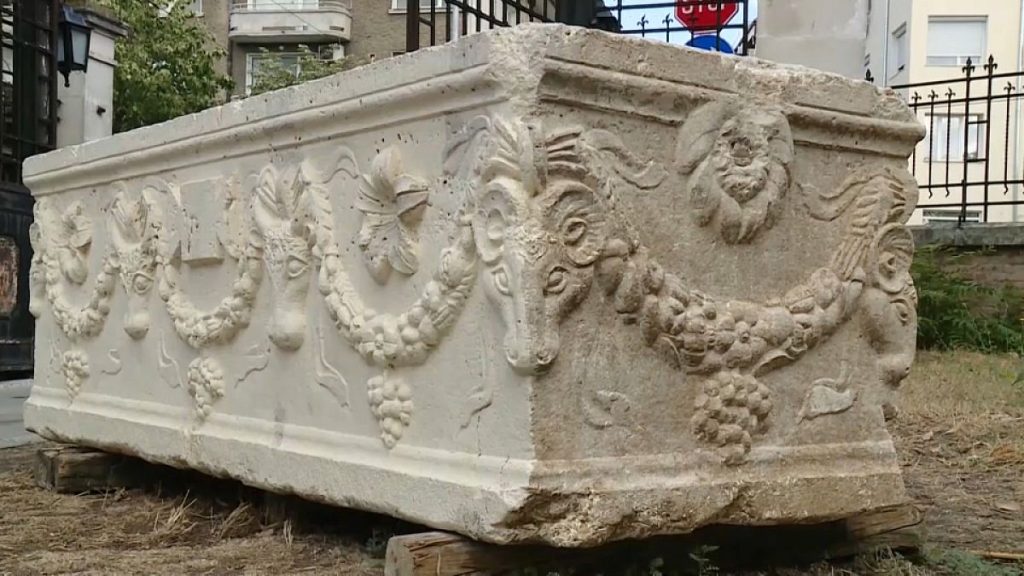 Roman-era sarcophagus used as bar on Bulgarian beach believed to be authentic