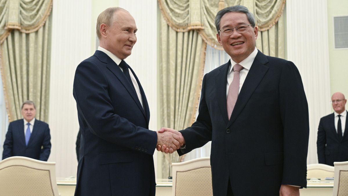 Chinese Premier Li Qiang attends the meeting with Russian Prime Minister Mikhail Mishustin in Moscow, Russia, Wednesday, Aug. 21, 2024.