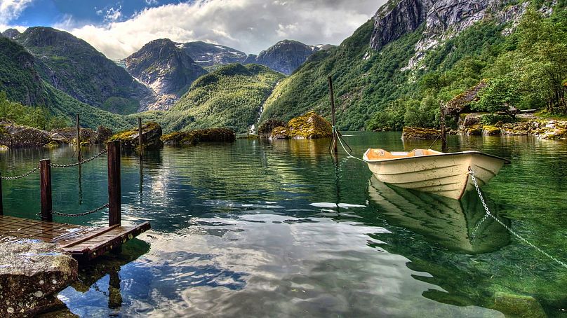 Lac Bondhusvatnet en Norvège.