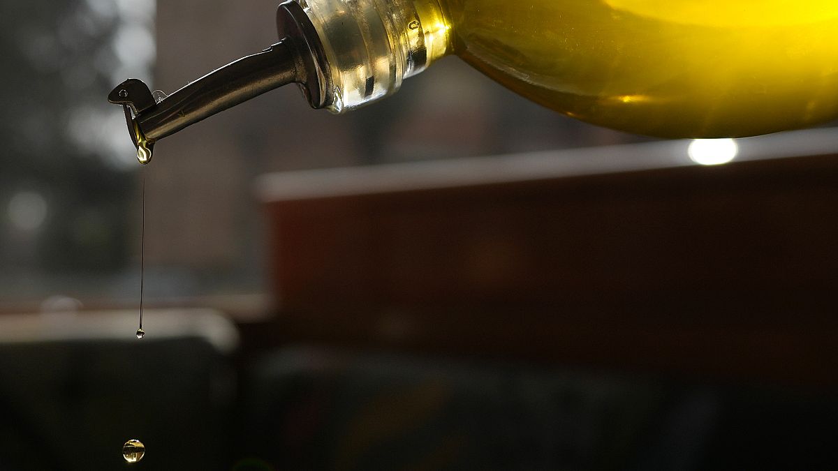 A bottle of olive oil