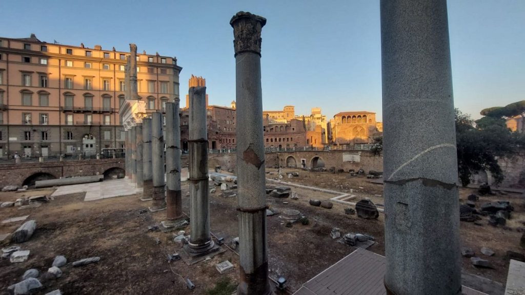A view of the Forum of Trajan, the starting point of the visit