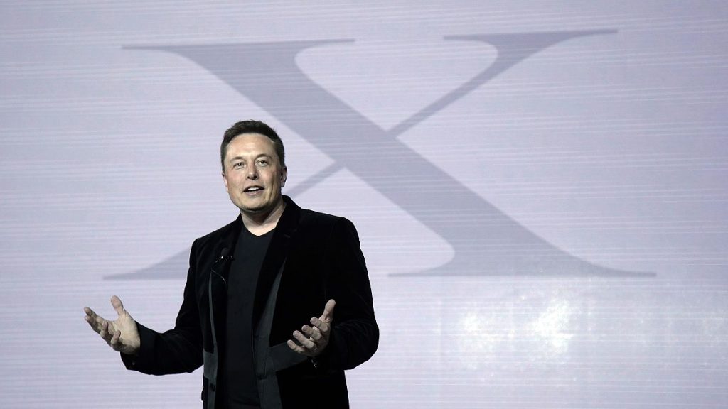 Elon Musk, CEO of Tesla Motors Inc., introduces the Model X car at the company