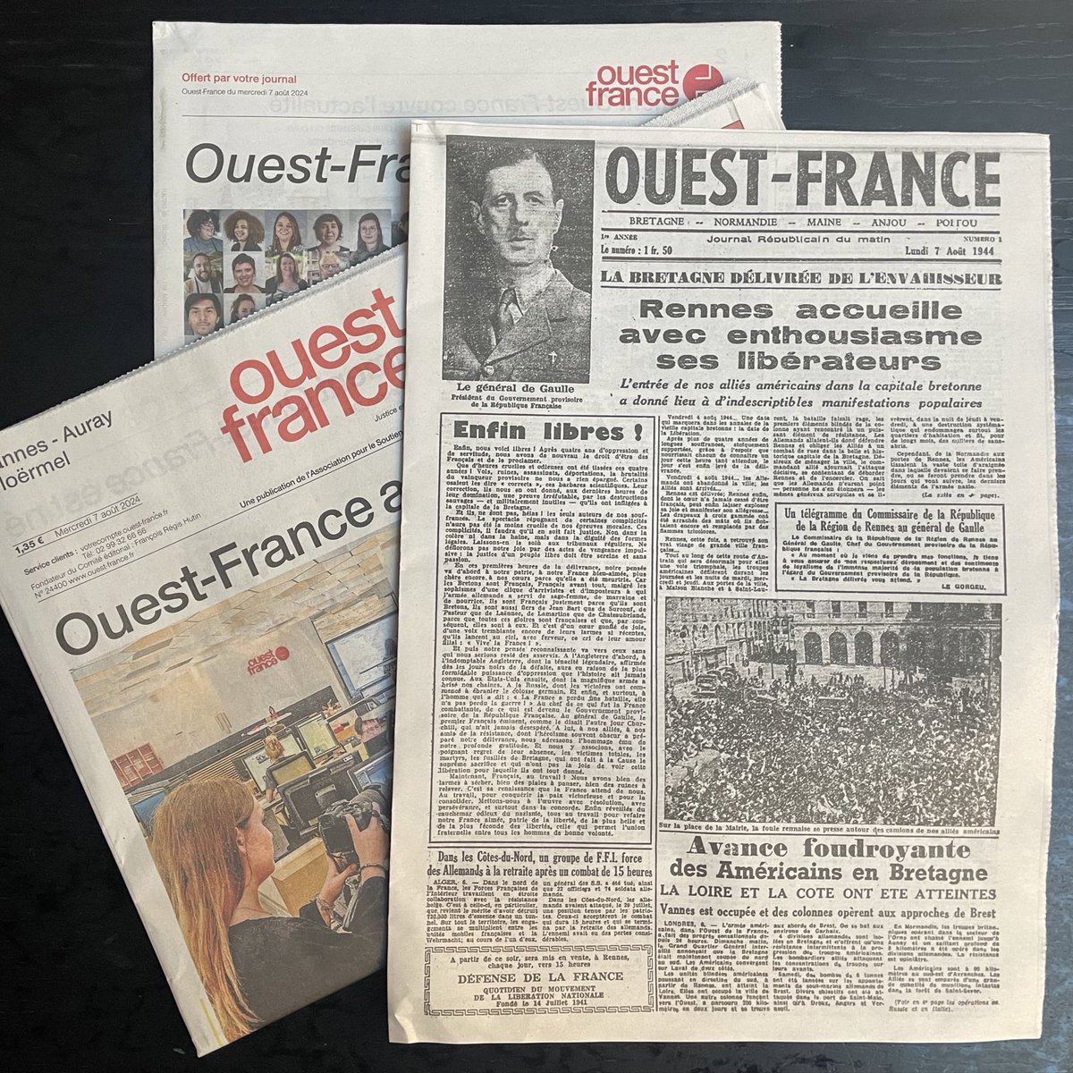 Ouest-France est le reflet de la France. Ses pages relient nos destins chaque jour depuis 80 ans. Très bel anniversaire à ce monument de la presse. Et comme lecteur assidu, merci.