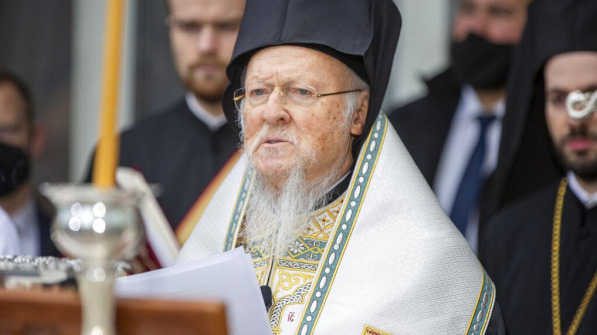 Ecumenical Patriarch Bartholomew leads the official door-opening ceremony of lower Manhattan