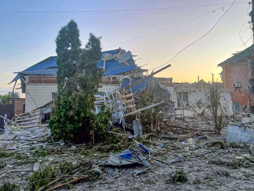 Une photo partagée sur Telegram par le gouverneur par intérim de Jursk, Alexei Smirnov, montre les dégâts causés par les bombardements ukrainiens.