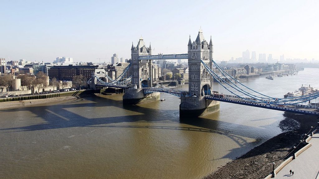 A general view of Tower Bridge in the City of London, seen Monday, March, 7, 2011. (AP Photo/Alastair Grant)