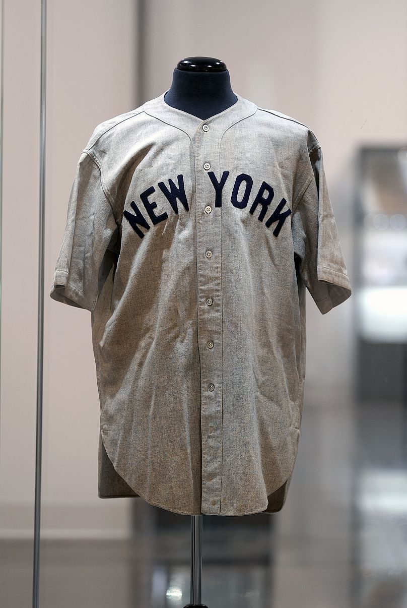 Le maillot Babe Ruth porté lors du match des World Series des Yankees de New York en 1932 