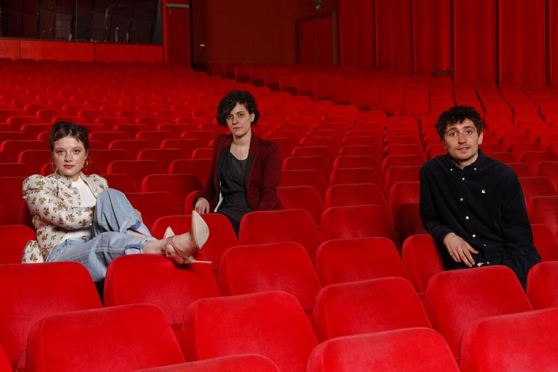 Les membres du Jury de la section Génération du Festival International du Film de Berlin Berlinale Jella Haase, Melanie Waelde et Mees Peijnenburg.