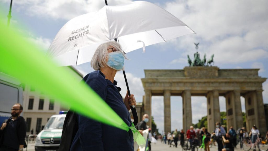 Grannies against the far-right protest ahead of local elections.