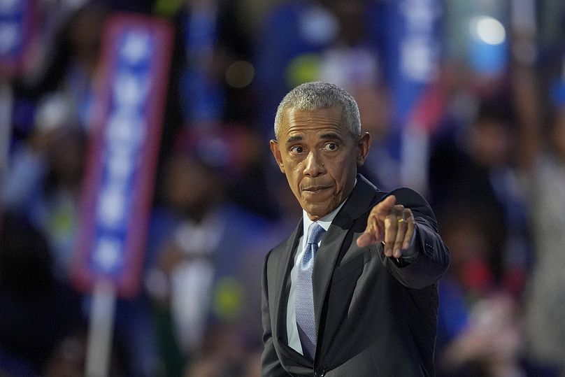 L'ancien président Barack Obama s'exprime lors de la Convention nationale démocrate