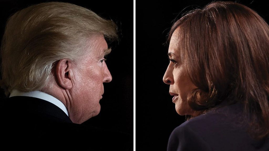 Democratic presidential nominee Vice President Kamala Harris and Republican presidential nominee former President Donald Trump