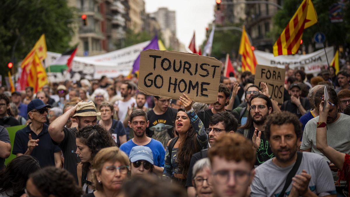 Protests against over-tourism have been taking place across Spain, including in Barcelona which is also tightening up on Airbnb