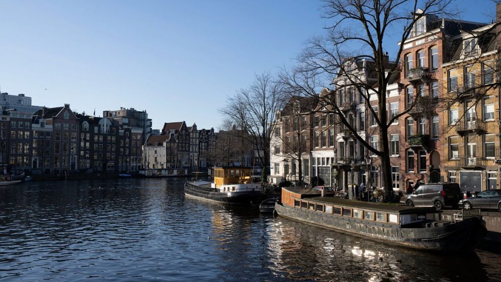 View of the historic center of Amsterdam, Netherlands, Friday, Dec. 16, 2022. (AP Photo/Peter Dejong)