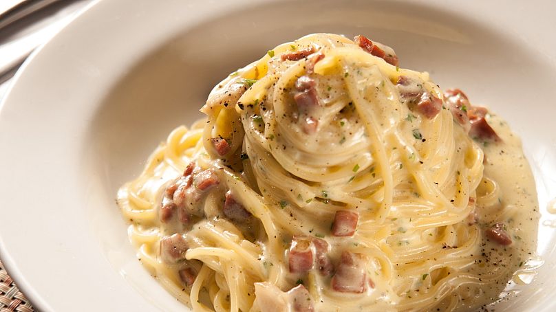 Délicieuse carbonara crémeuse